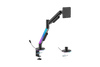 Konic 17"-40" EVERGLOW Gas Spring Monitor Arm with RGB Lighting (Supports Win11’s "Dynamic Lighting") -Weight Capacity 2~12kg VESA 75x75,100x100