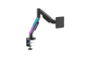 Konic 17"-40" EVERGLOW Gas Spring Monitor Arm with RGB Lighting (Supports Win11’s "Dynamic Lighting") -Weight Capacity 2~12kg VESA 75x75,100x100
