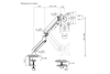 Konic 17"-32" Counterbalance Mechanical Spring Single Monitor Arm -Weight Capacity 2~9kg VESA 75x75,100x100