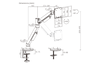 Konic 17"-40" EVERGLOW Gas Spring Monitor Arm with RGB Lighting (Supports Win11’s "Dynamic Lighting") -Weight Capacity 2~12kg VESA 75x75,100x100