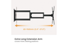 Konic 23"-75"ExtendMax Full-Motion TV Wall Mount -Weight Capacity 50kg VESA 75x75,100x100,100x200,200x100,200x200,200x300,300x200,300x300,300x400,400x300,400x400
