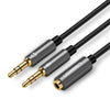 Ugreen 20899 Dual 3.5mm Male To 3.5mm Female USdio Cable 20cm