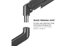 KONIC 17"-49" Single Gas Spring Heavy Duty Monitor Stand Arm Matte Black- Weight Capacity 2-20kg - VESA 100x100 75x75