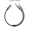 Ugreen 20899 Dual 3.5mm Male To 3.5mm Female USdio Cable 20cm