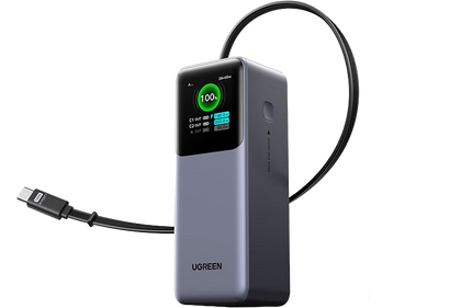 UGREEN 165W Power Bank with Retractable Cable