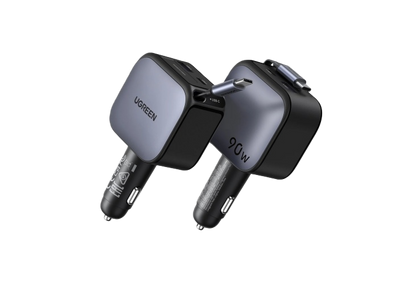 UGREEN 90W Fast Car Charger with Retractable Cable – EC603 - 55909B