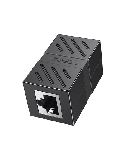 UGREEN 20390 RJ45 Network Keystone Jack Inline Coupler Female to Female 1pcs (Black)