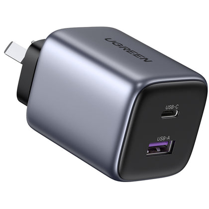 UGREEN Nexode 35W Dual Ports GaN Wall Power Charger - 1x USB-C 25W Max & 1x USB-A Port 7.5W Max