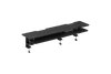 Konic 2-Layer Clamp-On Monitor & Laptop Riser with Height-Adjustable Laptop Riser Black