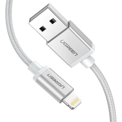 UGREEN 60161 USB 2.0 - MFi Certified Lightning to USB-A Cable - 1m - Silver
