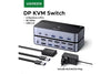 Switch 2 Monitor 2 Computer Displayport 1.4 8k 60hz 4k 240hz 144hz USB 3.0 Ugreen (UG-55851)