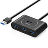 UGREEN 20290 USB3.0 4PT HUB W/USB-C PWR-BK