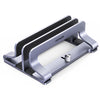 UGREEN LP258-60643 Vertical Dual Slots Laptop/Tablet Stand - Space Grey, Space Saving Upright Storage, Compatible with 12-26mm thickness Apple MacBook & iPad and Tablets