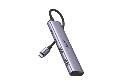 UGREEN Aluminium USB C Hub, 4 Ports USB C with 2 USB C & 2 USB 3.0, USB-C Multiport Splitter with 5Gbps for PC Laptop MacBook Pro/Air iMac iPad Pro Surface, iPhone 15/15 Pro, Galaxy S24, and More