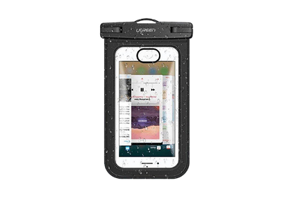 UGREEN Waterproof Phone Pouch Case - Universal up to 6.5-inch mobile phone - IPX8 level Waterproof Depth: Up to 20m/65.6ft - Lanyard Length: 49cm/19.3in.