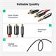 UG 10584 3.5MM M TO 2RCA M AUD 2M CAB-BK