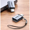 UGREEN USB-A 3.0 Female To USB-C Type-C Male Convertor Adapter With Lanyard -Space Grey For USB Flash Driver OTG Data Convertor