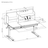 Konic Crank Lifting Student Function Desk