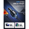 UGREEN 130W 3-Ports Car Charger - With 100W Cable 1m - 2x USB-C & USB-A - USB-C1 [UG-55511]