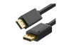 DP to DP Cable, Ugreen Premium Displayport 1.2v Male to Male Audio Video Cable Gold Plated with Latches Compatible for Latest HDTVs, Projectors, Displays, (2m, Black)