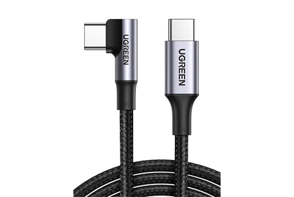 UGREEN USB C to USB C Cable 100W, Right Angle USB Type C Charging Cable 90 Degree PD Cord for MacBook Pro Air, iPad Pro 2022, Dell XPS13 15, Galaxy S23 S22 S20, Google Chromebook, PS5 Controller, 6ft