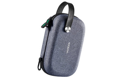 UGREEN Travel Case Universal Electronic Accessories Bag Cable Organizer Portable Carrying Pouch for Mini Speaker, USB Cable, Memory Cards, Power Bank, Hard Drive, Charger, Cosmetics, and More, Grey