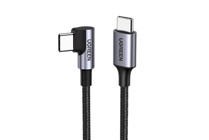 UGREEN USB C to USB C Cable Right Angle 90 Degree USB Type C Fast Charging Cord for MacBook Pro, PS5 Controller, Galaxy S21 S10 A51 A71 iPad Air Gen4，iPad Mini 6, Google Pixel 5 4A XL, 6 Feet
