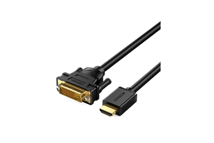 UGREEN HDMI to DVI 24+1 DVI-D Cable Bi-Directional DVI-D to HDMI Adapter Video Converter Compatible for Nintendo Switch, Blu Ray, PS4, Plasma, DVD, Computer, HDTV, Projector (3ft/1m)