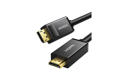 UGREEN 4K Displayport to HDMI Cable 1080P 120Hz, 2K 60Hz Uni-Directional DP to HDMI Cord Display Port to HDMI Connector Video Display Passive Cable Compatible with Dell, GPU, AMD, Nvidia, 15FT