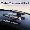 UGREEN UG-35347 Car Safety Hammer - Glass Breaker & Seat Belt Cutter; Handy Base for Quick Access & Storage; Rapid Breaking Even Underwater