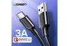 UGREEN UG-60118 USB 2.0 USB-A to USB-C Cable - 2m - Black Nickel Plating