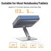 UGREEN LP339-40291 Laptop Stand - Silver, Ergonomic Height Angle Adjustable, Compatible with 11.6" to 17.3" Apple MacBook / Laptops [UG-40291]