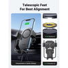 UGREEN CD256 15W Qi Induction Wireless Fast Car Charger - Phone Holder Compatible with iPhone 14/14 Pro Max 13 Pro Max 12 Pro 11 X Galaxy S21 Ultra S20 Note 20 Note 10