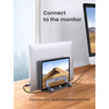 UGREEN LP258-60643 Vertical Dual Slots Laptop/Tablet Stand - Space Grey, Space Saving Upright Storage, Compatible with 12-26mm thickness Apple MacBook & iPad and Tablets