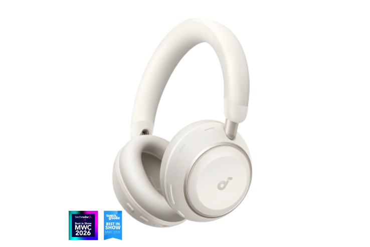 soundcore Space 2 White | Comfortable Noise Cancelling Headphones for All-Day Wear