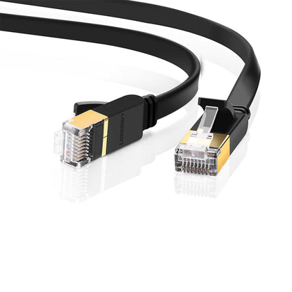 UGreen Cat7 Ftp Ethernet 20m Flat LAN – Black