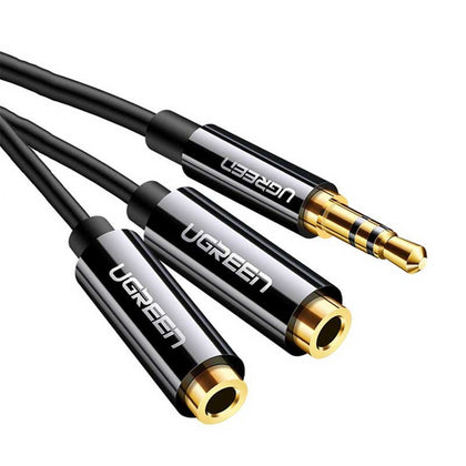 UGREEN UG-20816 3.5mm Audio Splitter Cable - 25cm - Black