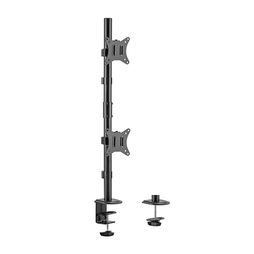 VERTICAL DUAL-MONITOR STEEL ARTICULATING MONITOR