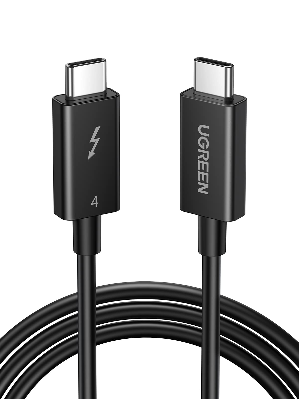 UGREEN Thunderbolt 4 Cable 2.6FT USB-C to USB-C Cable 100W Fast Charging 8K Video Black