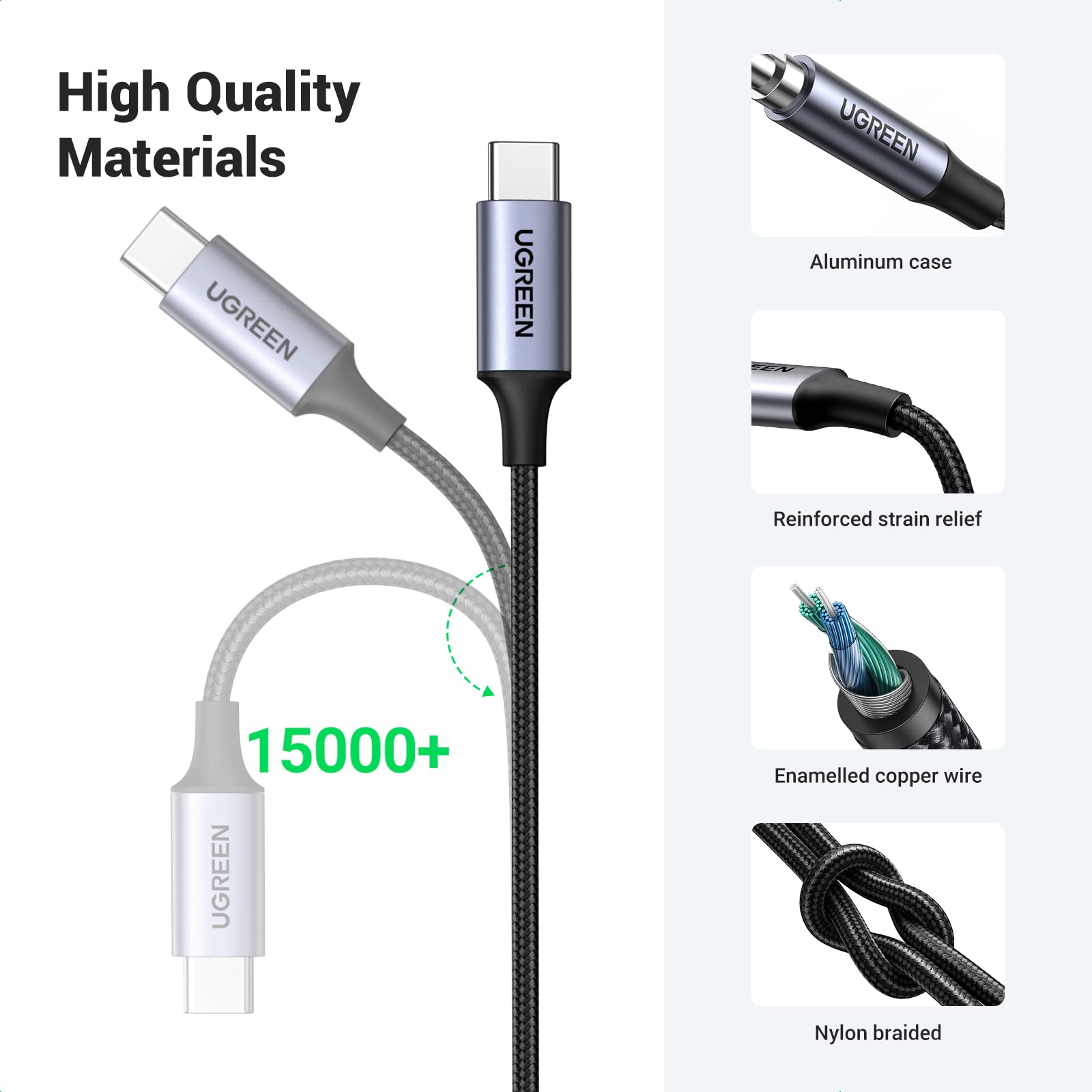 UGREEN USB C to Aux Audio Cable, HiFi Type C to Aux Headphone Mini Jack Cable for Car Compatible with Laptop, iPhone 15 Pro Max 15 Pro 15 Plus, Galaxy S23 Ultra iPad Pro Air Pixel 7, 3.3FT