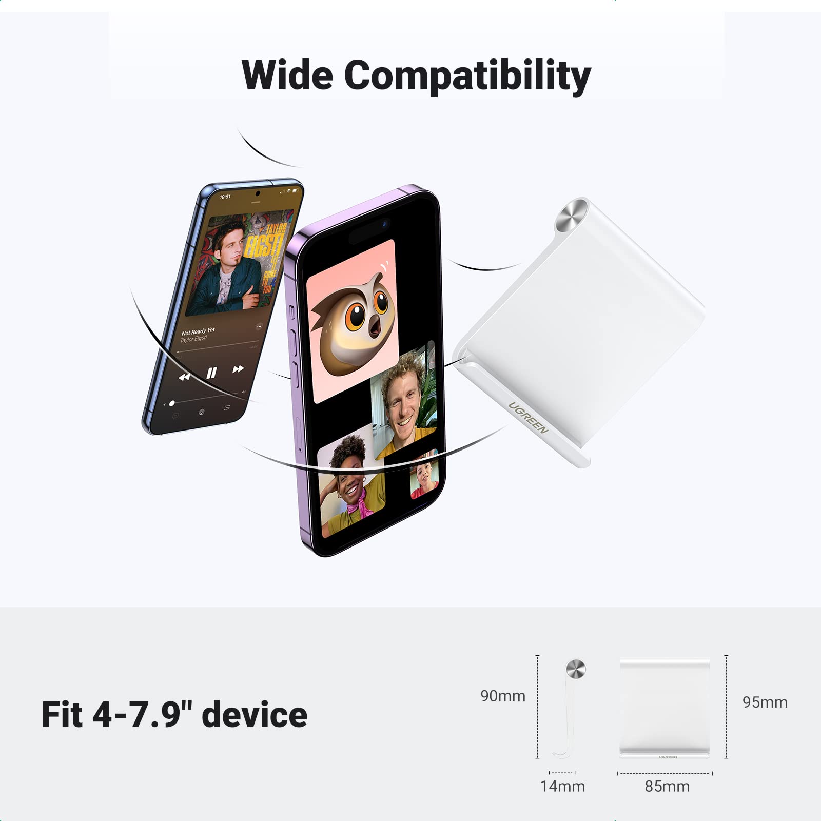 UGREEN Multi-Angle Desktop Phone Stand, White