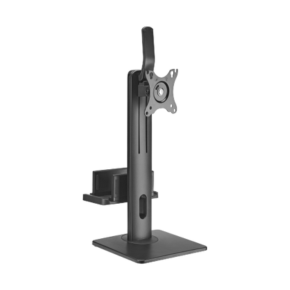 SINGLE SCREEN VERTICAL LIFT MONITOR STAND WITH THIN CLIENT CPU MOUNT - NCP Group 