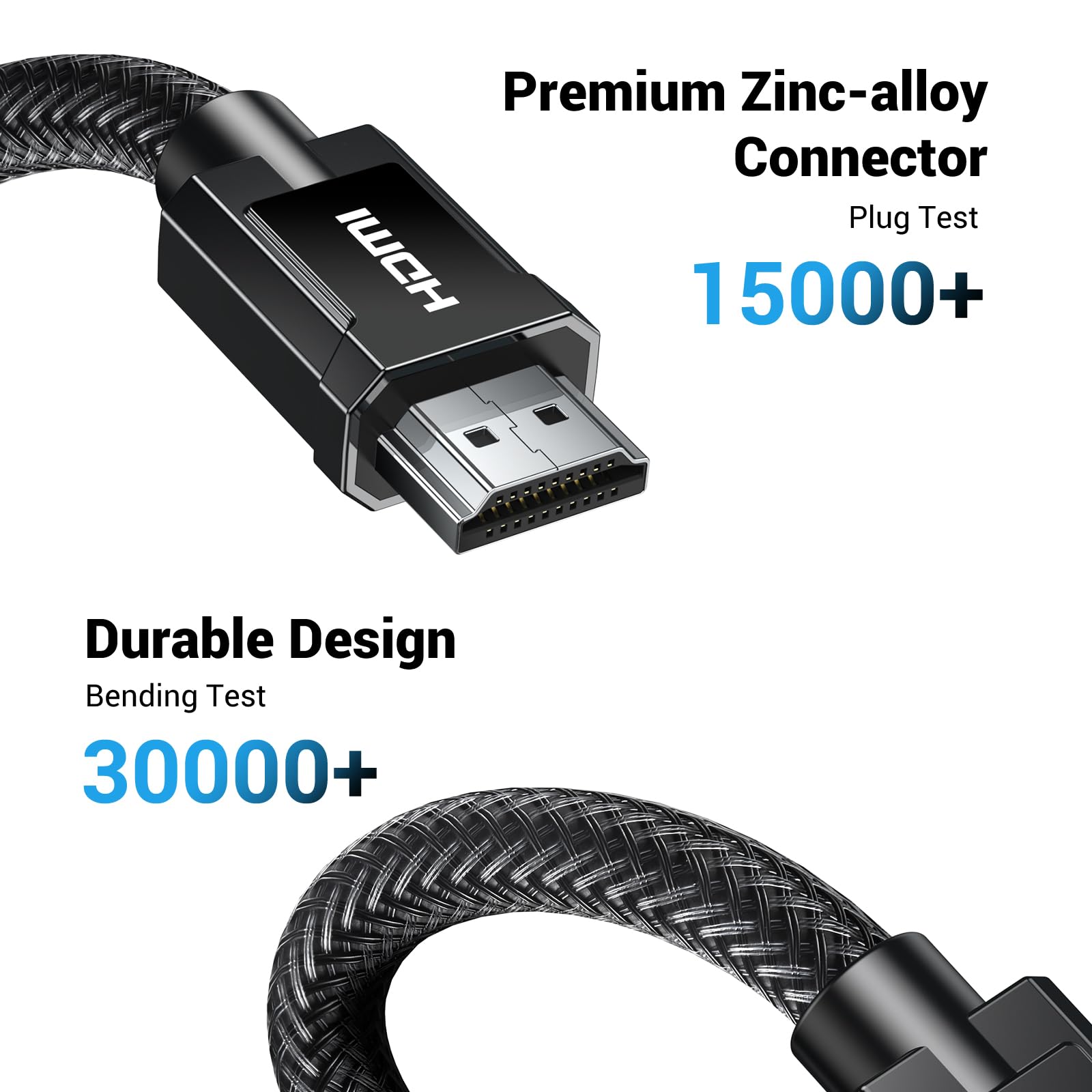 UGREEN 8K Certified HDMI 2.1 Cable 4K 120Hz, 48Gbps HDMI Cable 2.1 Ultra High Speed Support 8K 60Hz, 8K UHD, HDCP, Dynamic HDR, eARC, Dolby Atmos for PS5/4 Pro, Xbox One, Roku, TV Box, HDTV, 6.6 Feet