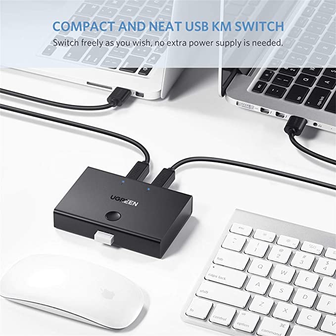 Usb Switcher Box UGREEN USB Switch Selector, KM Switcher Box 2 in 1 Out USB 2.0 Sharing ...